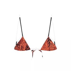 ISO Zara Women's Bikini Top in Orange and Black